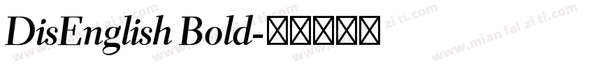DisEnglish Bold字体转换